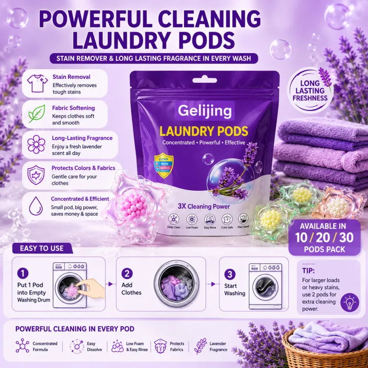 Laundry Pods – Powerful 3-in-1 Deep Cleaning Capsules
